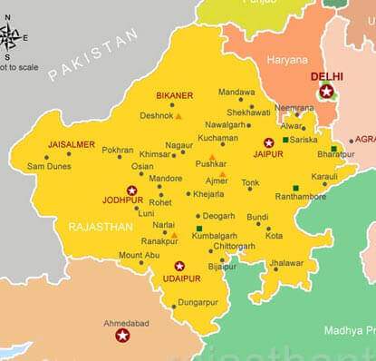 Rajasthan Map